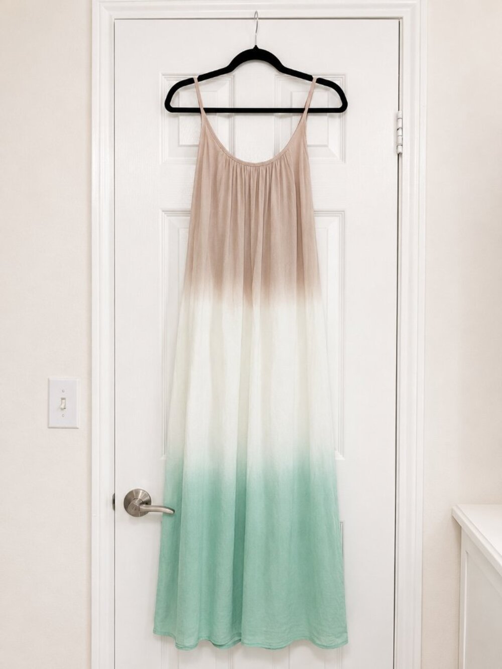 Cute Options bohemian three-tone ombré maxi dress